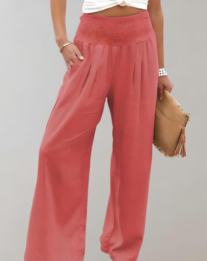 Amandine - High-waisted wide-leg pants with elephant feet