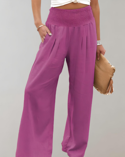 Amandine - High-waisted wide-leg pants with elephant feet