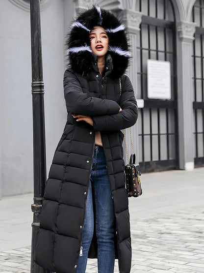 Long, warm winter coat for women - Estella