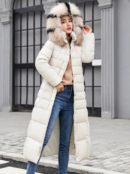 Long, warm winter coat for women - Estella