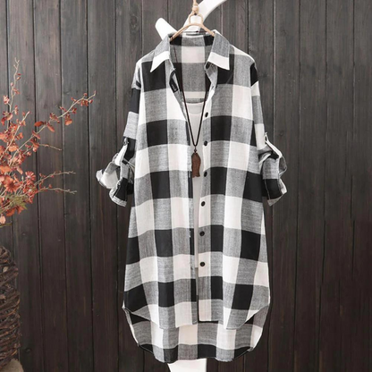 FAYE - Long shirt with button placket