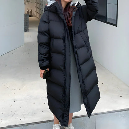 Waterproof and windproof long jacket for ladies