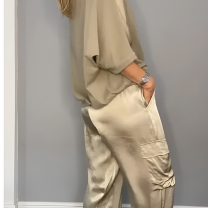 Freya - Elegant Women's Set Pants and Shirt