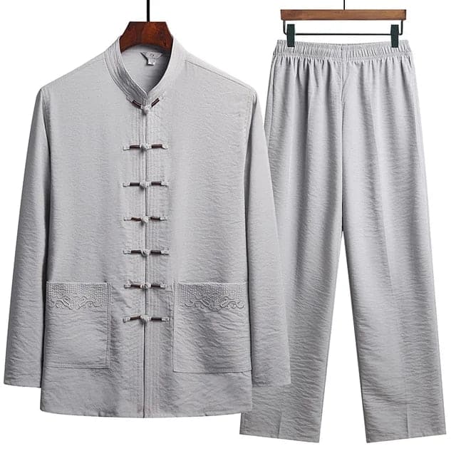 Lotte | Oriental linen long-sleeved set