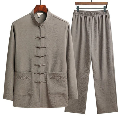 Lotte | Oriental linen long-sleeved set