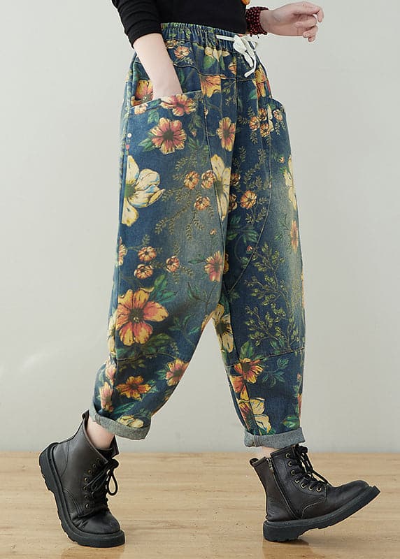 Luna - Printed pants with drawstring.