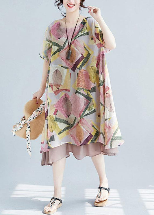 Winnie - Floral dress with large o-neckline