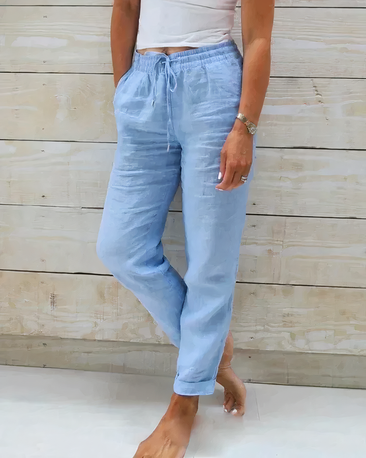 Eléonore - Belted linen pants