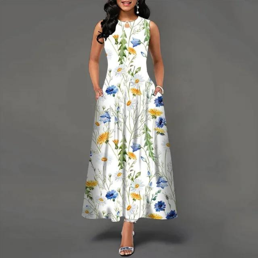 Gaby - Sleeveless dress with floral print