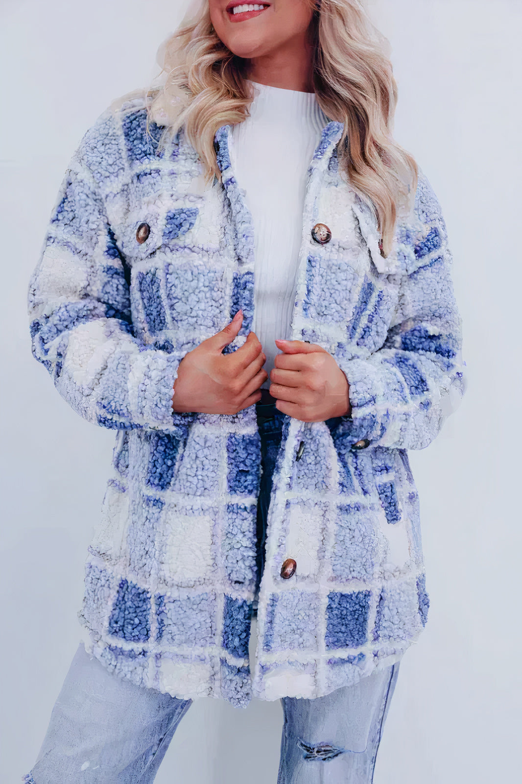 Polar fleece wool coat - Giovana