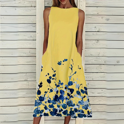 Giulia - Elegant Sleeveless Floral Print Dress