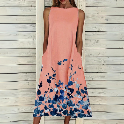 Giulia - Elegant Sleeveless Floral Print Dress