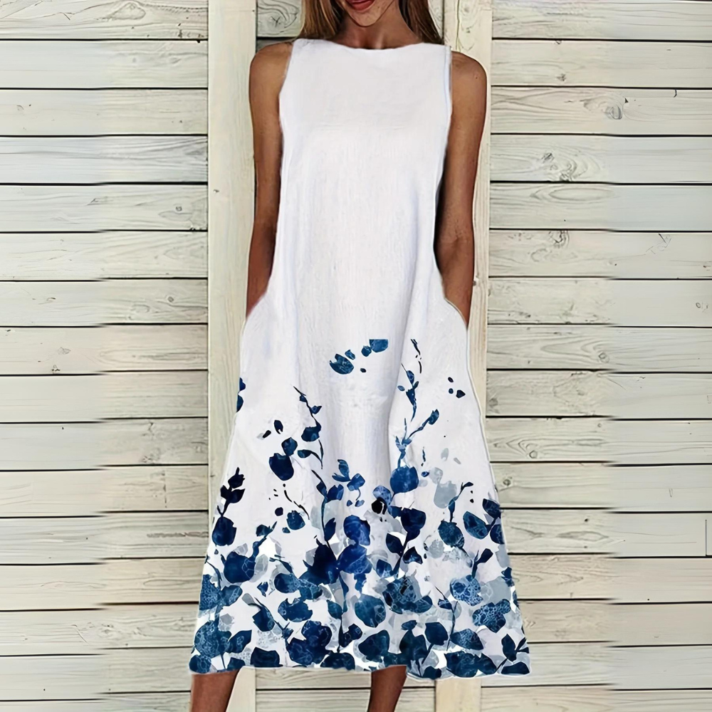 Giulia - Elegant Sleeveless Floral Print Dress