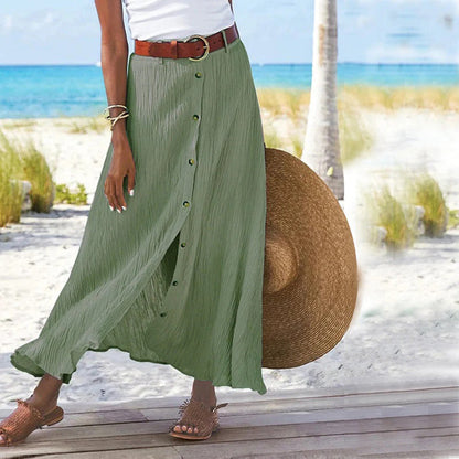 LEXIE - Button-front maxi skirt