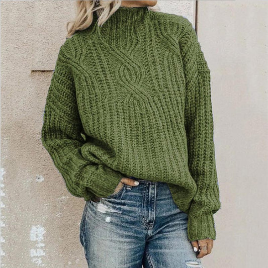 Jess | Casual Knit Sweatshirt With Turtleneck - Ideal For Fall/Winter