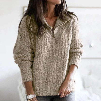 Half-zip sweater for women