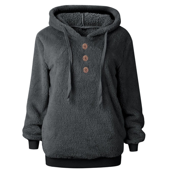 Susi - fluffy women's fleece sweatshirt with hood