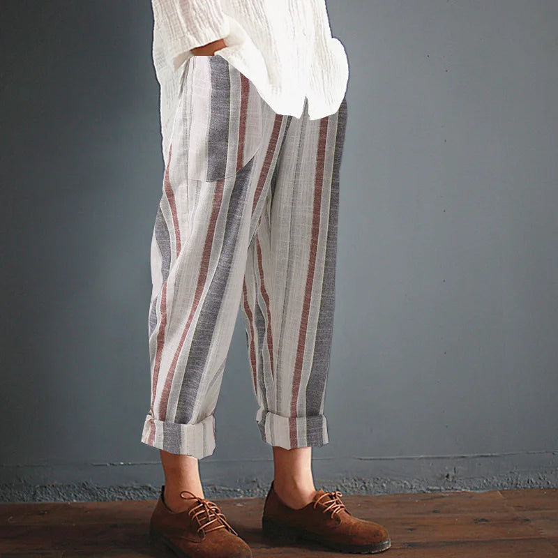 Imperia - Oversized cotton linen pants