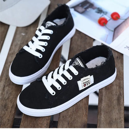 Women's Denim Flat Sneakers