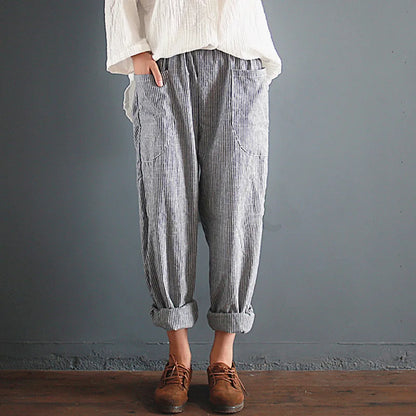 Imperia - Oversized cotton linen pants