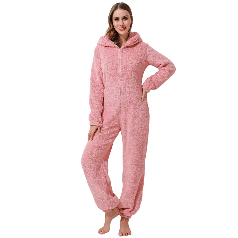 Winter Plush Jumpsuit | Lined Long Sleeve Pyjamas