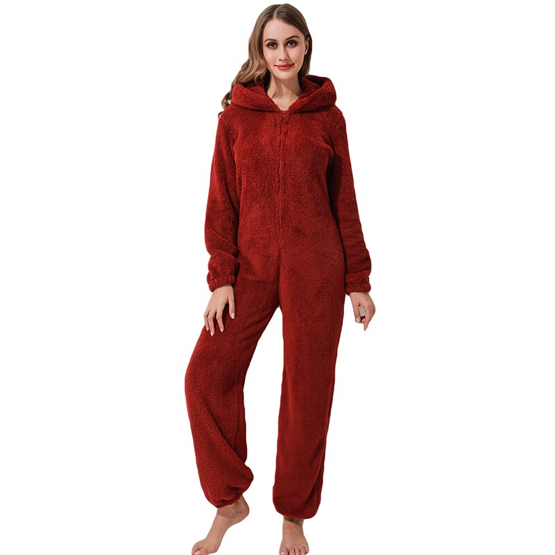 Winter Plush Jumpsuit | Lined Long Sleeve Pyjamas