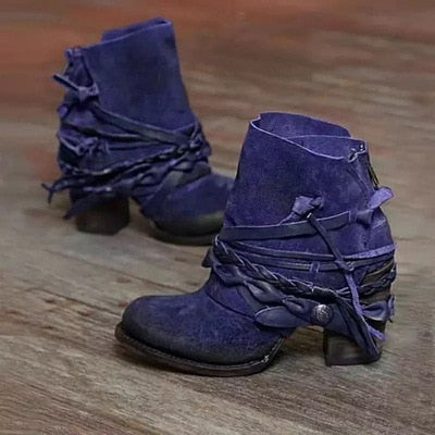 Retrisha - Chic Buckle Boots for Women