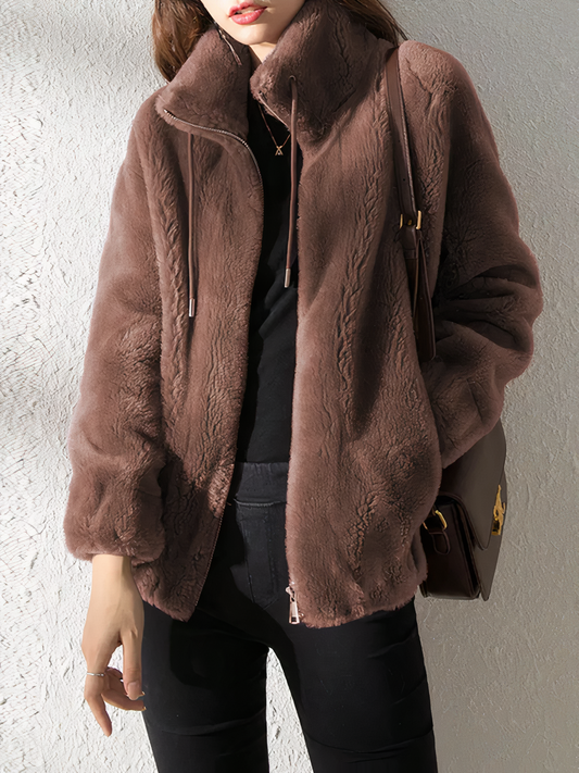 Luxurious, trendy and comfortable plush jacket for women