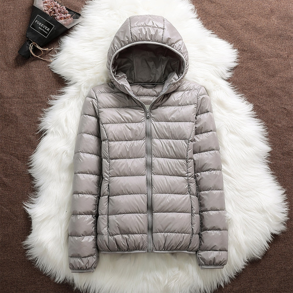 Puffer jacket with hood - Hyda