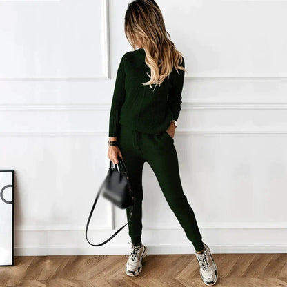 Sandra - Women's Two Piece Elastic Waist Tracksuit Set