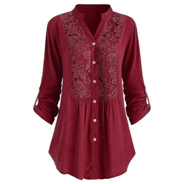 Varia Blouse | Long Sleeve Blouse with Lace