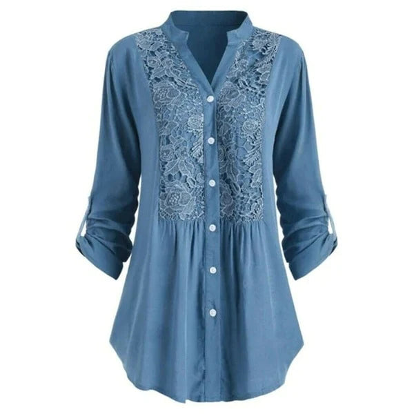 Varia Blouse | Long Sleeve Blouse with Lace