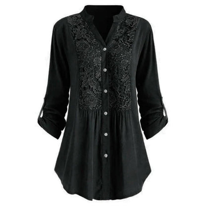 Varia Blouse | Long Sleeve Blouse with Lace