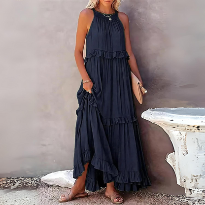 Hanna - Elegant Maxi Dress with Pockets