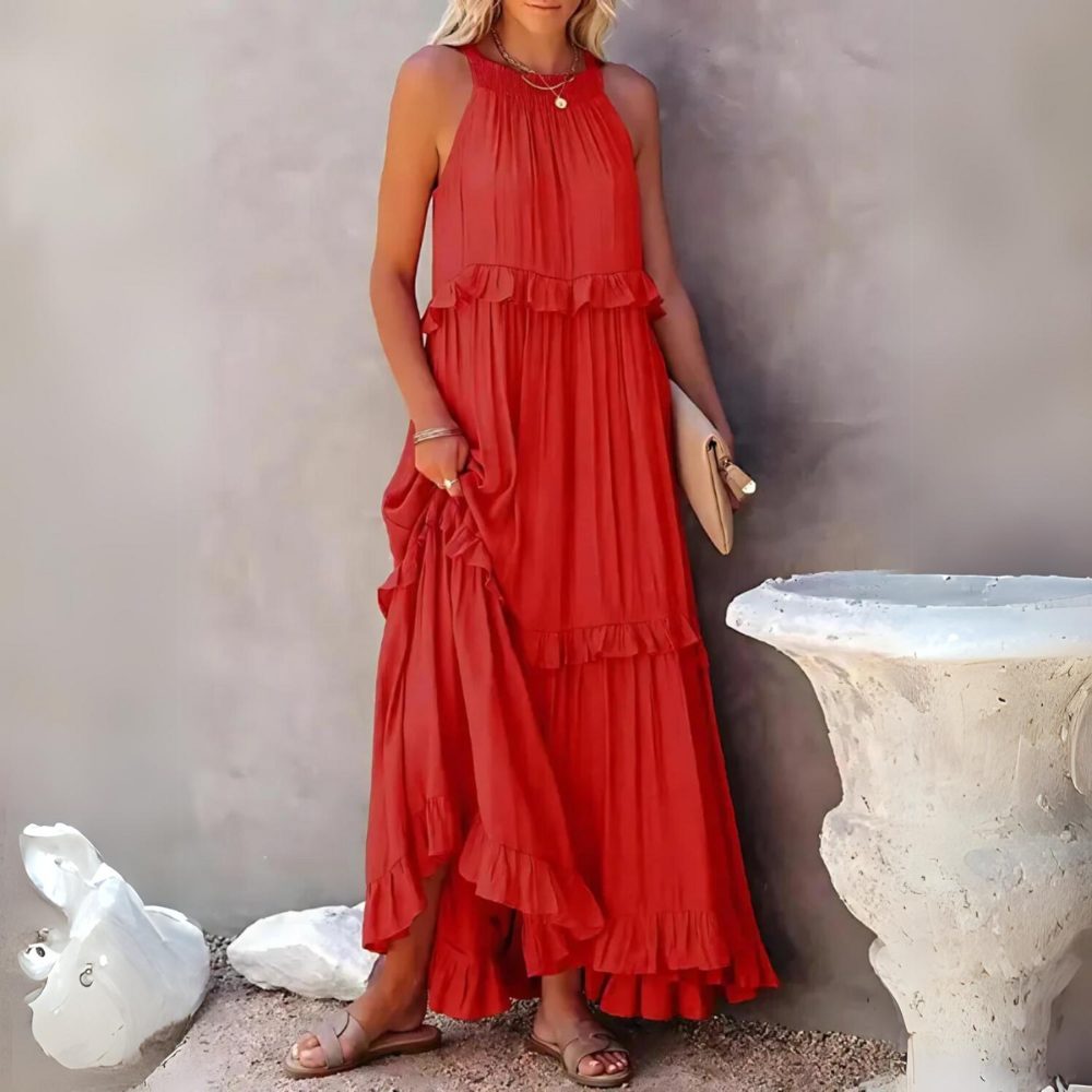 Hanna - Elegant Maxi Dress with Pockets