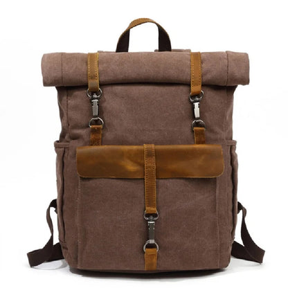 Benjamin | Large Canvas Laptop Travel Backpack