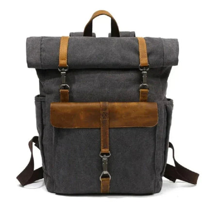 Benjamin | Large Canvas Laptop Travel Backpack