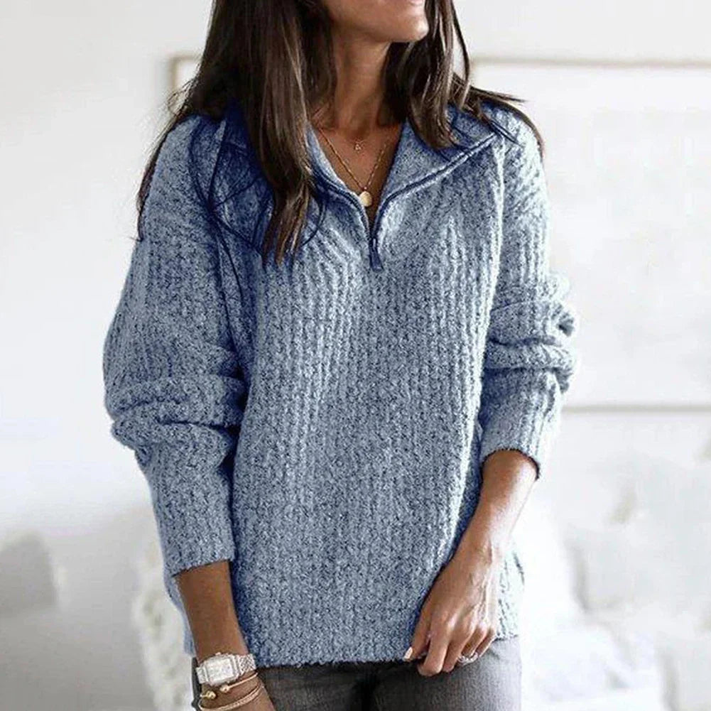 Half-zip sweater for women