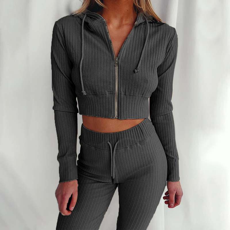 Hoodie tracksuit with long sleeves