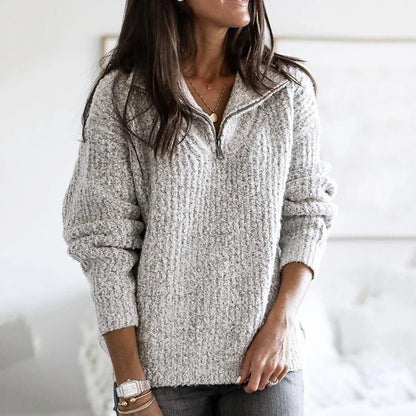 Half-zip sweater for women