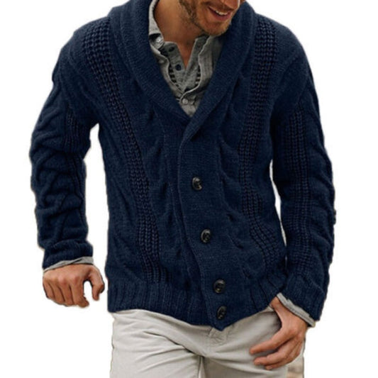 Warm knitted wool cardigan