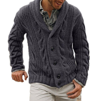 Warm knitted wool cardigan