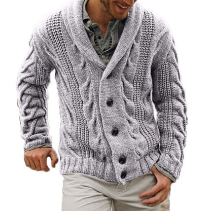 Warm knitted wool cardigan