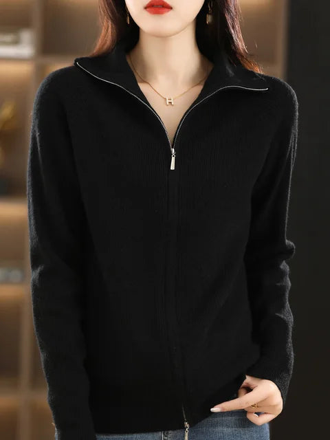 Women's causal knit soft jacket