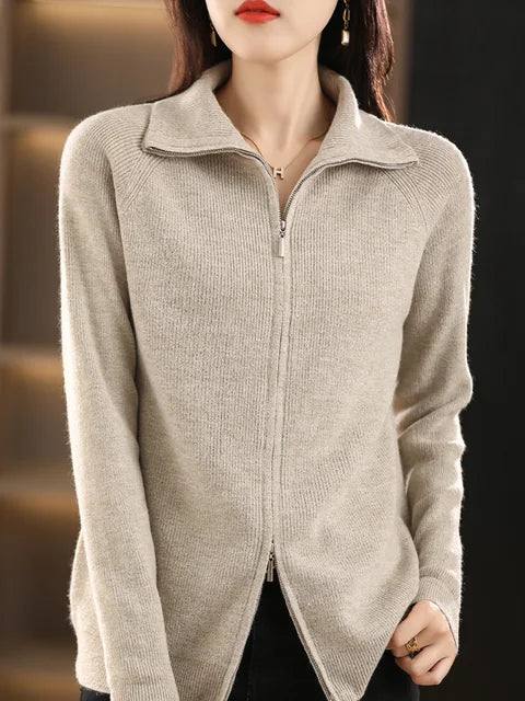 Women's causal knit soft jacket