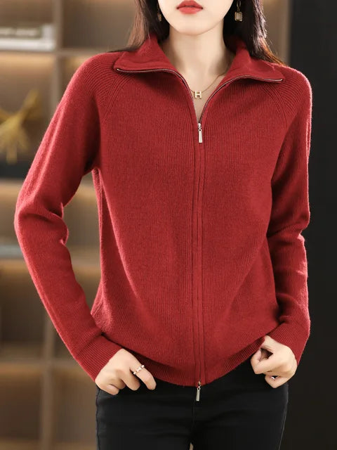 Women's causal knit soft jacket