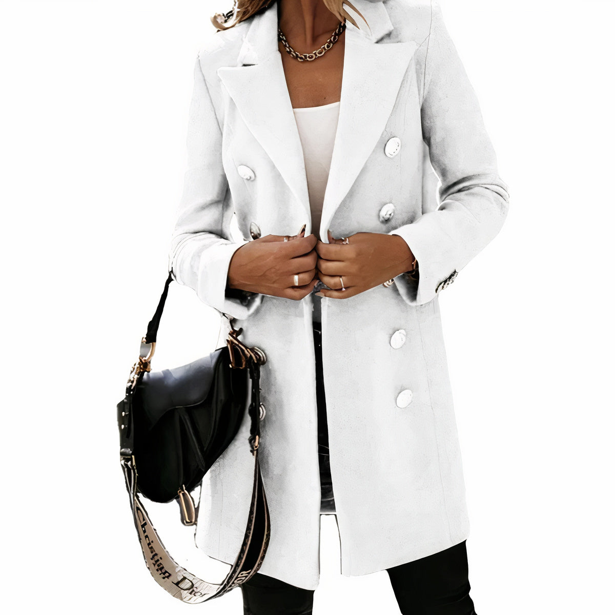 Elegant long trench coat for women - Hertha