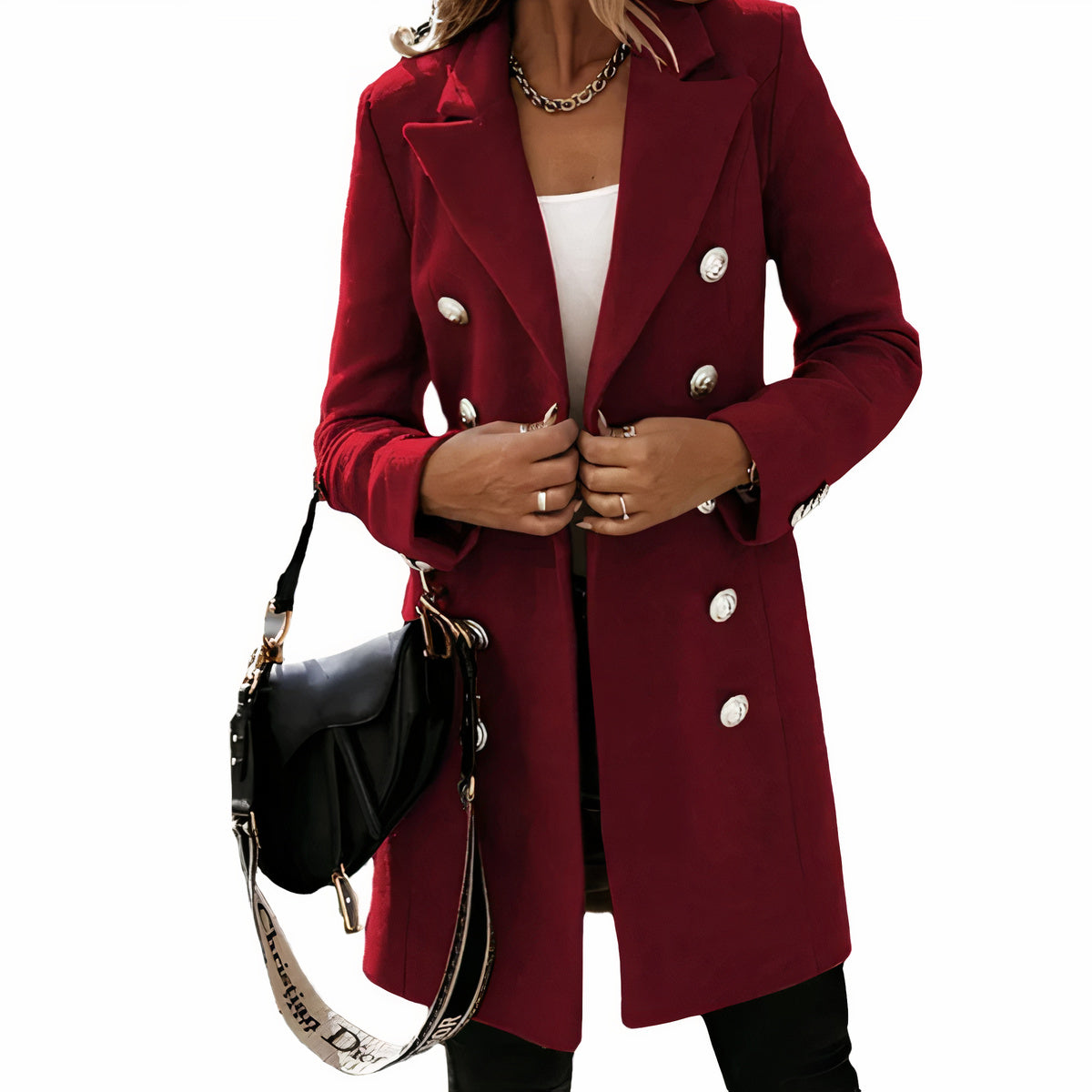 Elegant long trench coat for women - Hertha