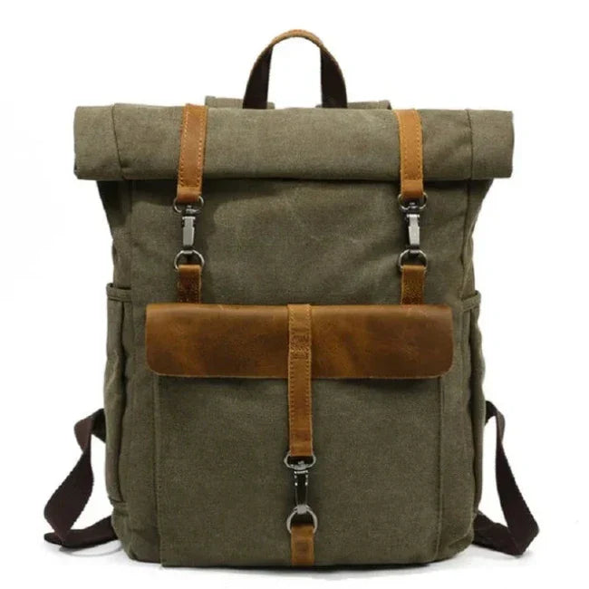 Benjamin | Large Canvas Laptop Travel Backpack