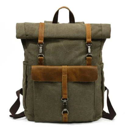 Benjamin | Large Canvas Laptop Travel Backpack